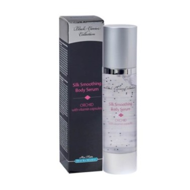 Silk smoothing body serum orchid with vitamins capsules black caviar Silk smoothing body serum orchid with vitamins capsules black caviar
