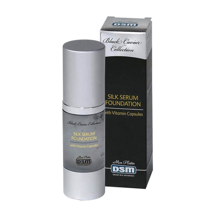 Silk serum foundation with vitamins capsules black caviar Care & Beauty Line
