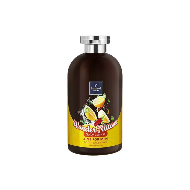 3-in-1 For Men Body, Face&Hair Wonder Nature Spicy Lemon Famirel