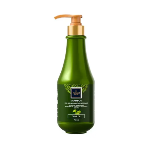 Shampoo Dry&Weakened Hair Olive Oil, Centella, Keratin&Dead Sea Minerals Famirel