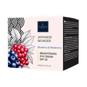 Japanese Wonder: осветляющий крем для глаз с черникой и винной ягодой SPF 20 Famirel