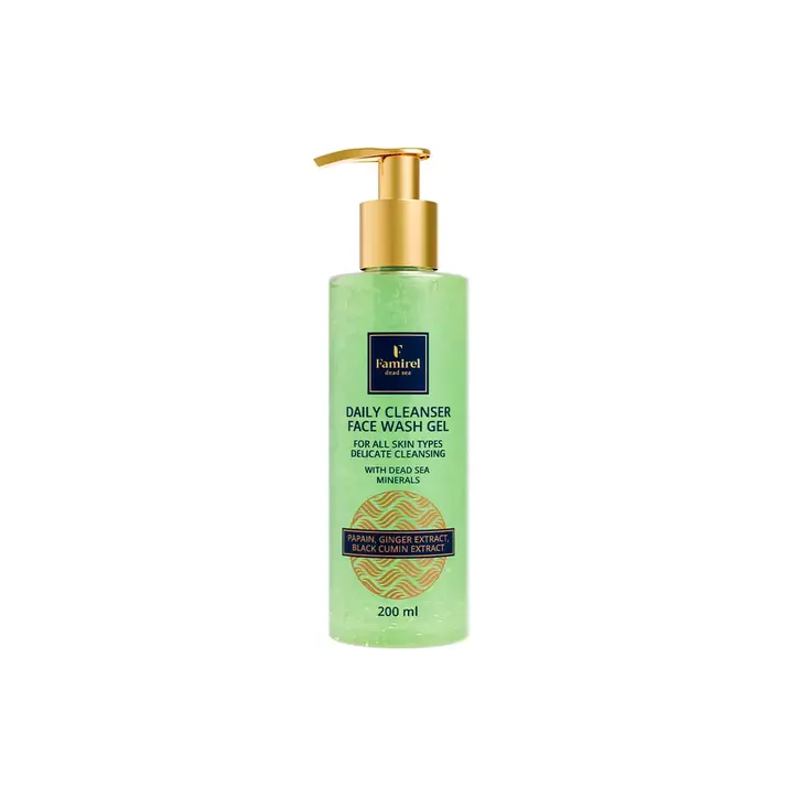 Face Wash Gel All Skin Types Delicate with Papain, Ginger&Black Cumin Famirel