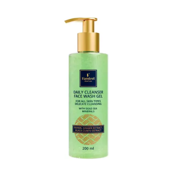 Face Wash Gel All Skin Types Delicate with Papain, Ginger&Black Cumin Famirel