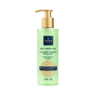 Face Wash Gel Cucumber, Moringa&Mint with Dead Sea Minerals