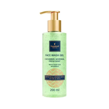 Face Wash Gel Cucumber, Moringa&Mint with Dead Sea Minerals Famirel