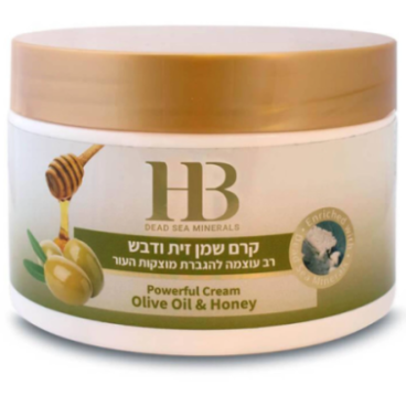 Cream with olive oil and honey for body care with minerals from the Dead Sea Health & Beauty