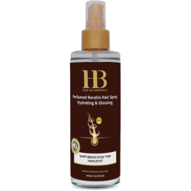 Hair spray with keratin and Dead Sea minerals