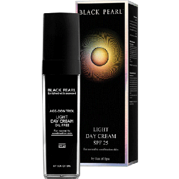 Лёгкий дневной крем для лица с SPF 25 Black Pearl Sea of Spa